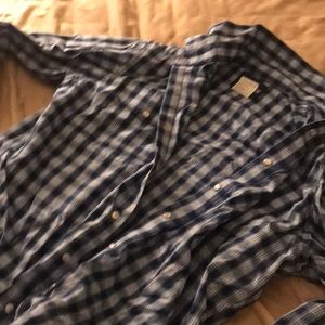Blue wrangler western shirt XS men or XL boys